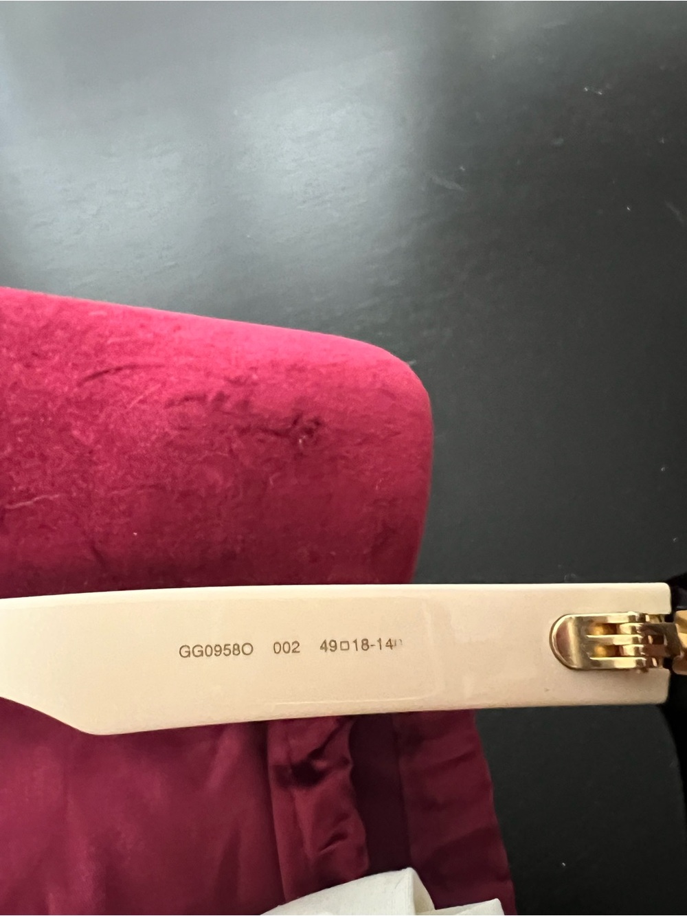 Gucci Black and Gold Square Frame Glasses - Picture 5 of 6